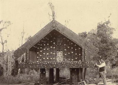 Te Takinga pataka, c.1895 by New Zealander Photographer